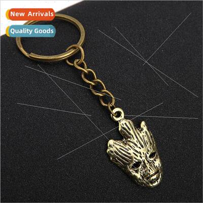 Europe Uned States around mask keychain metal mask key ring
