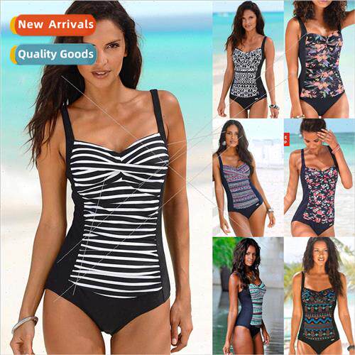 New multi-color one-piece swimsu Europe big size solid color