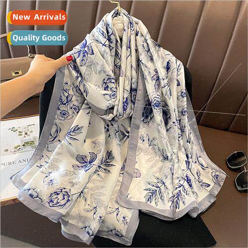 New summer sunscreen beach towel silk scarf outdoor sunscree