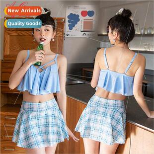 type vac spl piece two thin skirt Slim fashion womens Swimsu