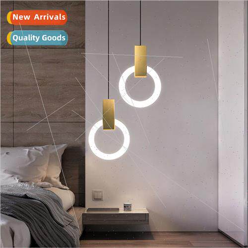 Scandinavian minimalist bedroom bedside chandelier modern mi