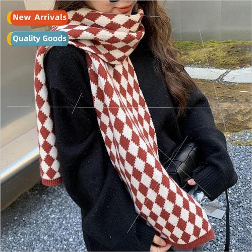 Scarf Ms. 2023 new plaid simple winter warm couple fashion v