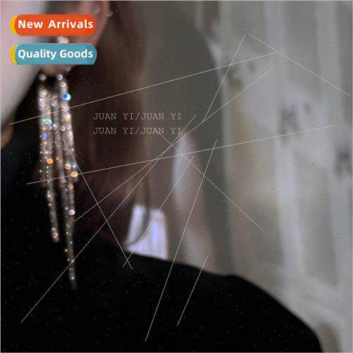 Super flash diamond tassel earrings earrings female sense ni