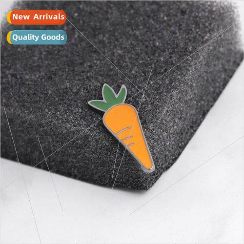 cartoon creative carrot alloy oil drop vegetable brooch stud