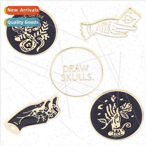 New fashion LOVEORDIE punk alloy creative personaly brooch c