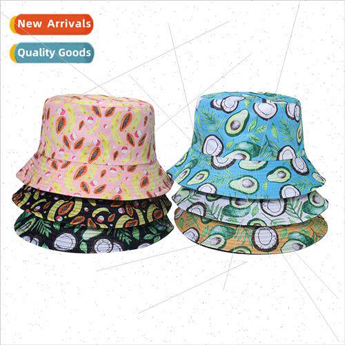 ins Japan Korea  sun hat summer shade beach avocado papaya f