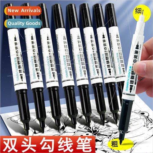 on 685 Outlining Pen Dual Tip Oil-based Marker 1.0mm Black C