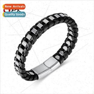 Stainless Europe Trend Braided Men Patchwork Fashion Steel