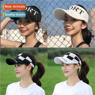 new plaid hollow top hat women summer sun-shading sunscreen