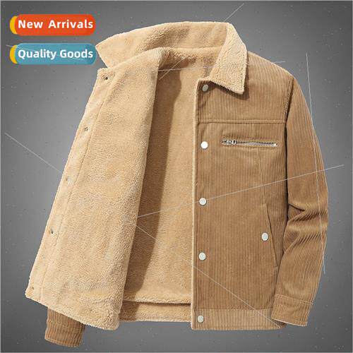 Corduroy jacket fall winter male tide brhundred loose handso