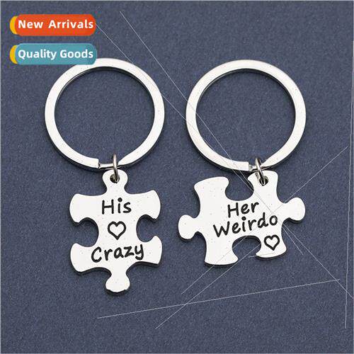 New square couple splicing His Crazy Her Weirdo personalised