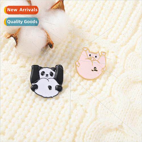 New animal series alloy brooch creative cartoon cute pink pa