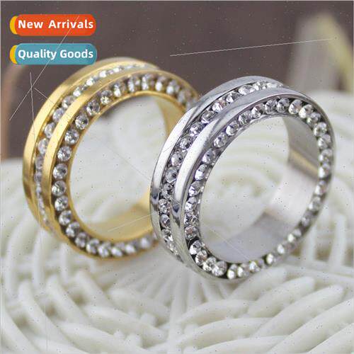 Europe Uned States fashion side diamond stainless steel ring