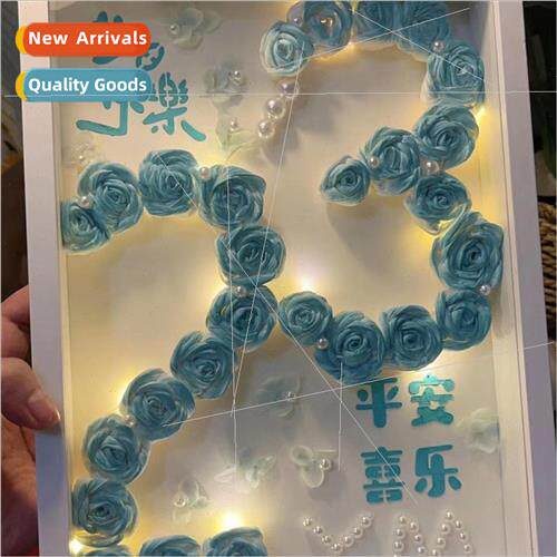 wh same handmade DIY tissue paper flower photo frame digal b