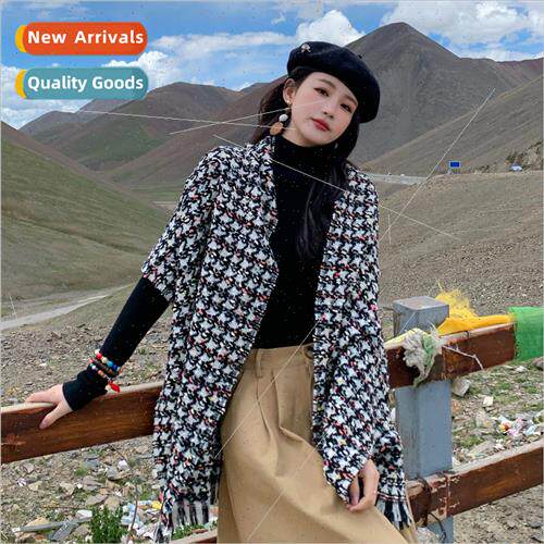 2022 new fall winter Korea  wild plaid children thickened wa