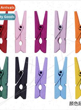 Colorful Twine Clip Candy Color Photo Clip Handmade DIY Wood