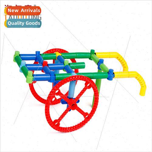 Children Variety Shape Flower Wheel Puzzle Tubular Building