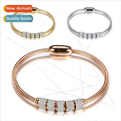 Europe simple ins Stainless sucker clasp women bracelet gold