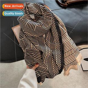 minimalist stripes fashion Autumn scarf new warm fema winter