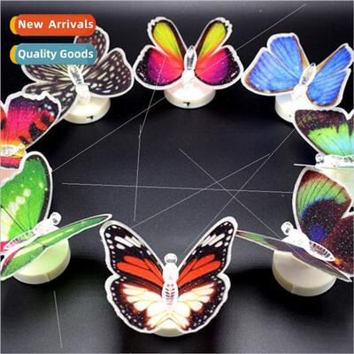 New Year New Led Flash Colorful Fiber Optic Butterfly ght gh