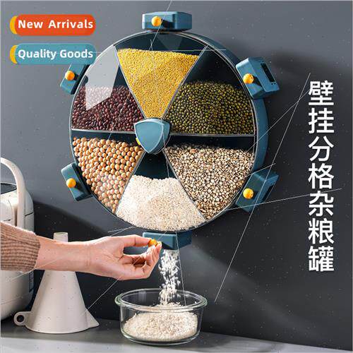 Rice Bucket Rice Bowl Storage Jar Kchen Household Wall Mount