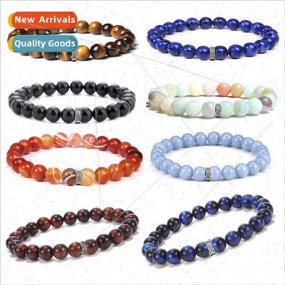New Tiger Eye Whe Pine Amethyst Obsidian Onyx Stone Stainles
