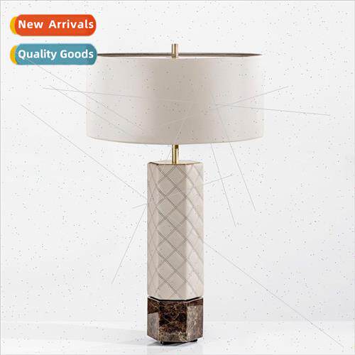 -modern leather table lamp fashion modern model house  villa