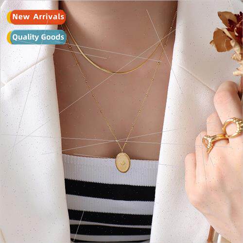 Autumn winter Korea oval lace double layer octopus pendant n