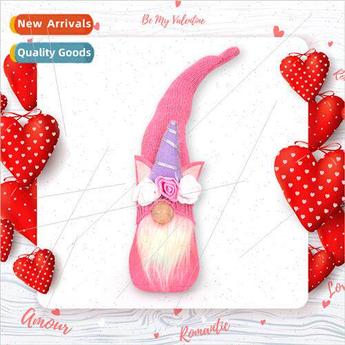 2022 new pink Valentine Day decorations Rudolph doll doll fa