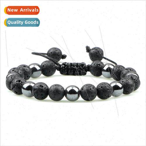New black gallstone creative string spacing wh tiger eye lav