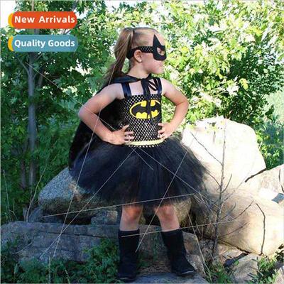 Girls Dress Bat Masquerade Mesh Tutu Dress Holiday Party Per
