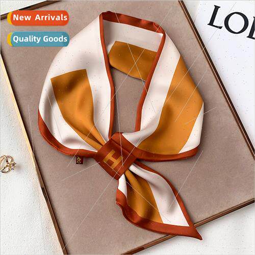 2021 Korea  new Spring Autumn temperament small silk scarf f