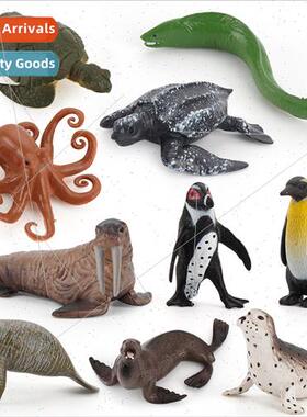 Ten miniature sea creature sea lion sea turtle octopus moray