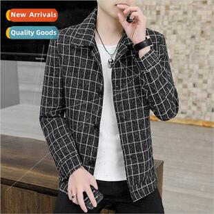 spring fall jacket 2023 versatile men stand casual