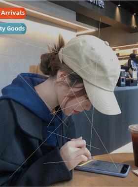 Ins hat female Korea  tide solid colour Japan baseball cap f