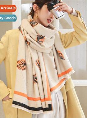 2022 fall winter new Korea  scarf female dual-use warm shawl