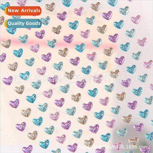 Dazzle color gold powder pentagram star love 3D water drop m
