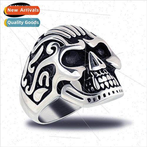 fashion creative jewellery ghost head simple retro men finge