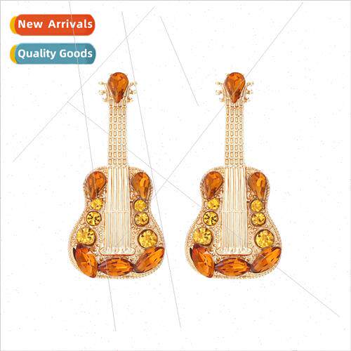 niche design rock colored diamond guar earrings retro cute a