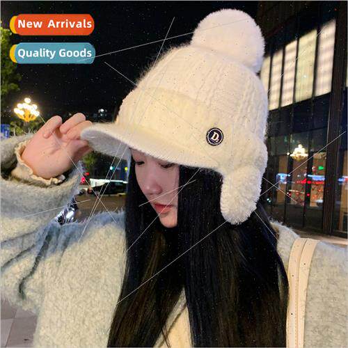 2023 fall winter hat female Korea  winter warm rabb hair knt