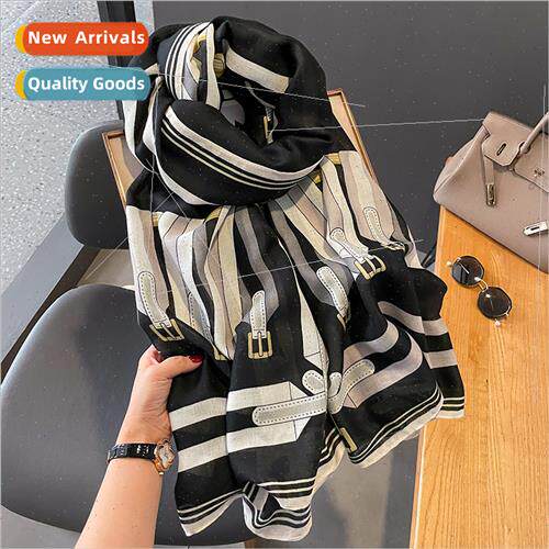 2022 Korean  new fall winter cotton linen warm scarf sarong