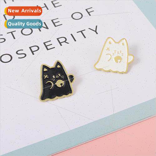 New animal alloy brooch creative cartoon cute black whe ghos
