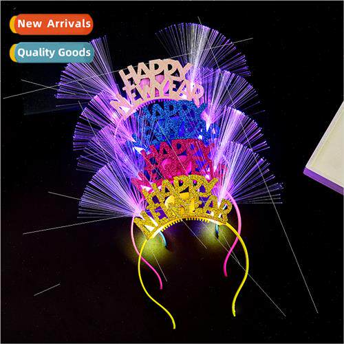 Glowing Fiber Optic Headb2022 New Year Christmas Day Party S