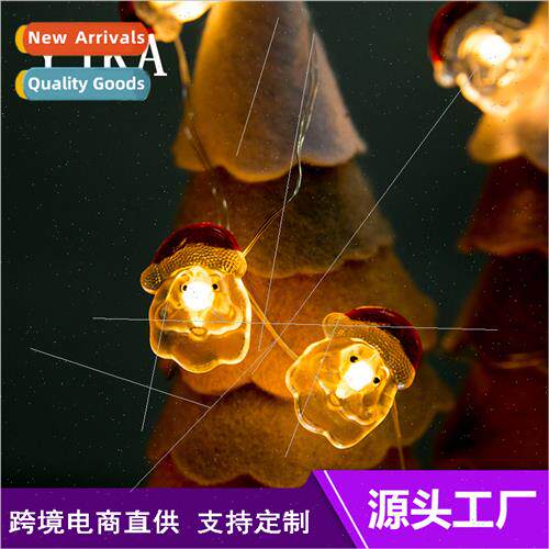 Christmas old man head colorful led light string holiday dec