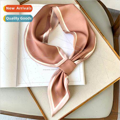 Korea new solid color sunscreen silk scarf female simulation
