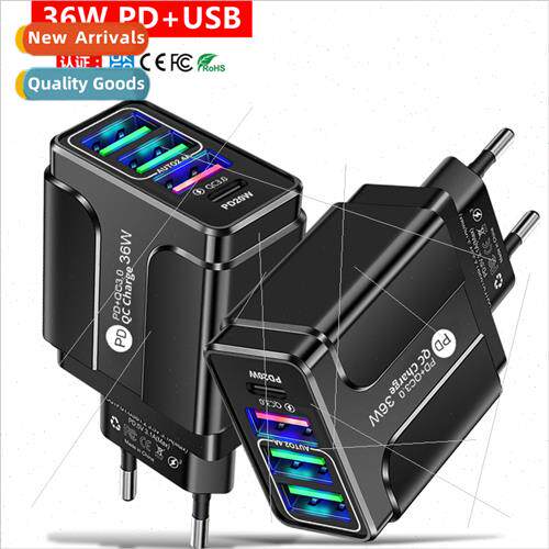 PD36W Cell Phone Fast Charger Type-c+3USB Multi-port Chargin
