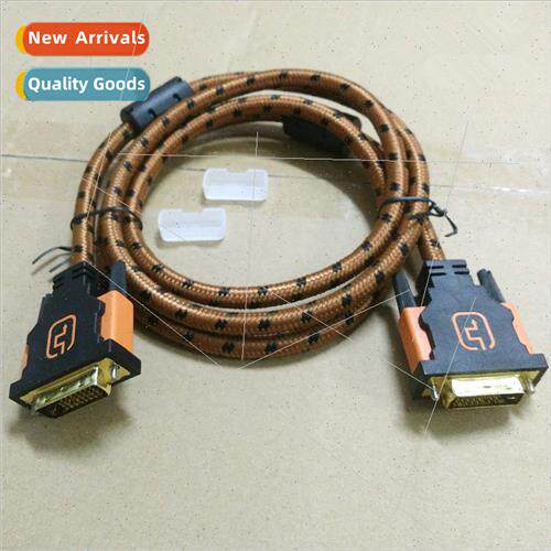 Cotton mesh wh double ring gold-plated head HD video cable 2