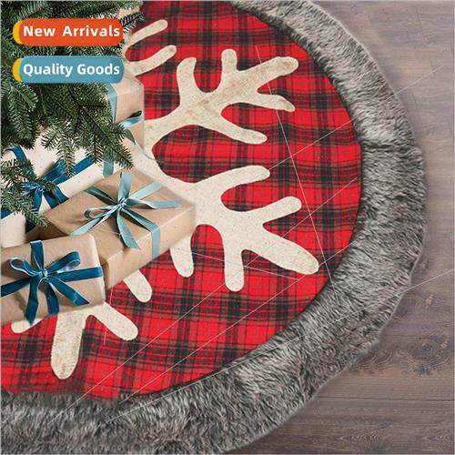 New Christmas Decoration Lattice Tree Skirt 48 inch Large Sn