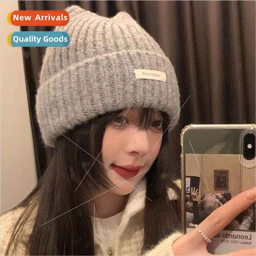 Korea  cat ears hat ins women  fashion warm show face small