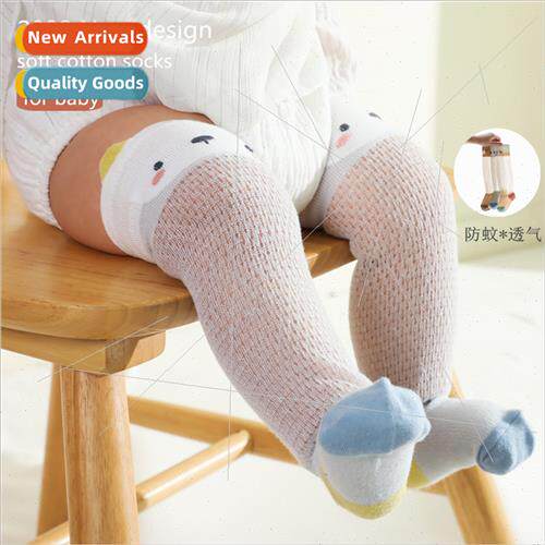 New baby cartoon summer ultra-thin cotton mesh stockings inf